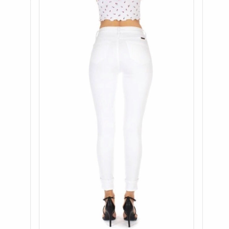 Distressed White Skinny Jeans