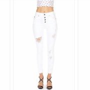 Distressed White Skinny Jeans