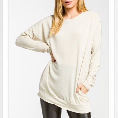 Pocket Tunic Pullover Off-White