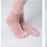 Chenille Socks Coral Pink