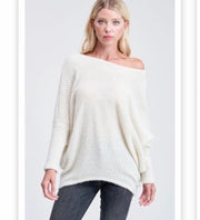 Fuzzy Lightweight Dolman Sleeve Teal