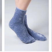 Chenille Socks Denim Blue