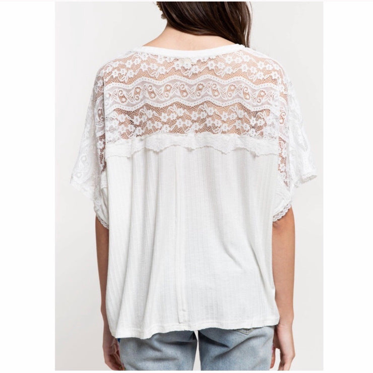 Top Lace Top White