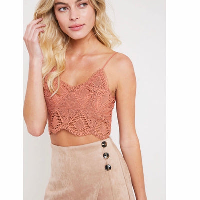 Lace Bralette Rust