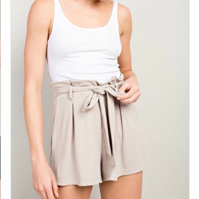 High Waist Shorts Taupe