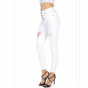 Distressed White Skinny Jeans
