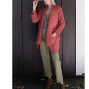 Silky Fuzzy Cardigan in Fired Brick