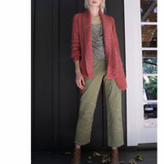 Silky Fuzzy Cardigan in Fired Brick