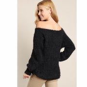 Black Multi-way Soft Sweater Pullover