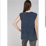 Velvet Chenille Pullover Sleeveless Sweater Vest