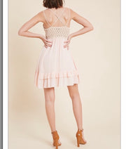 Blush Scallop Lace Dress