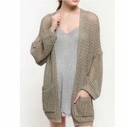 Open Knit Cardigan Olive