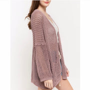 Open Knit Cardigan Olive