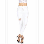 Distressed White Skinny Jeans
