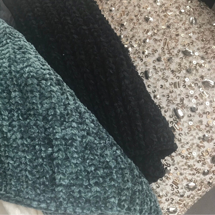 Velvet Chenille Black