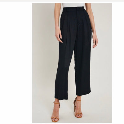 Cropped Dress Pants Black