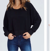 Lush Open Back Top Black