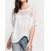 Top Lace Top White
