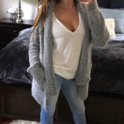 Silky Fuzzy Cardigan in Fired Brick